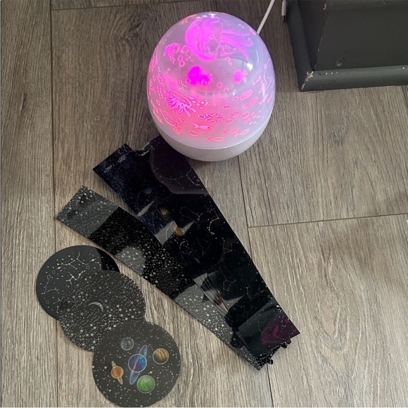 Colorful LED Night Light Projector that is Battery or USB operated - Picture 3 of 4